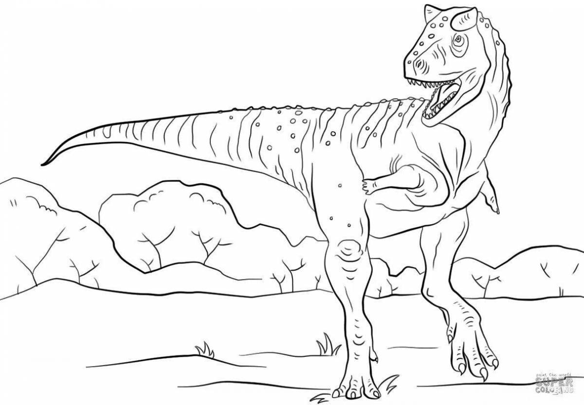 Colorful carnotaurus coloring page