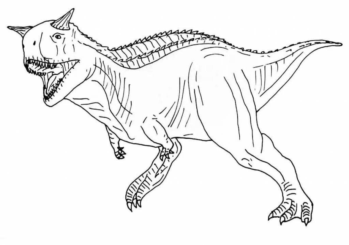 Bright carnotaurus coloring page