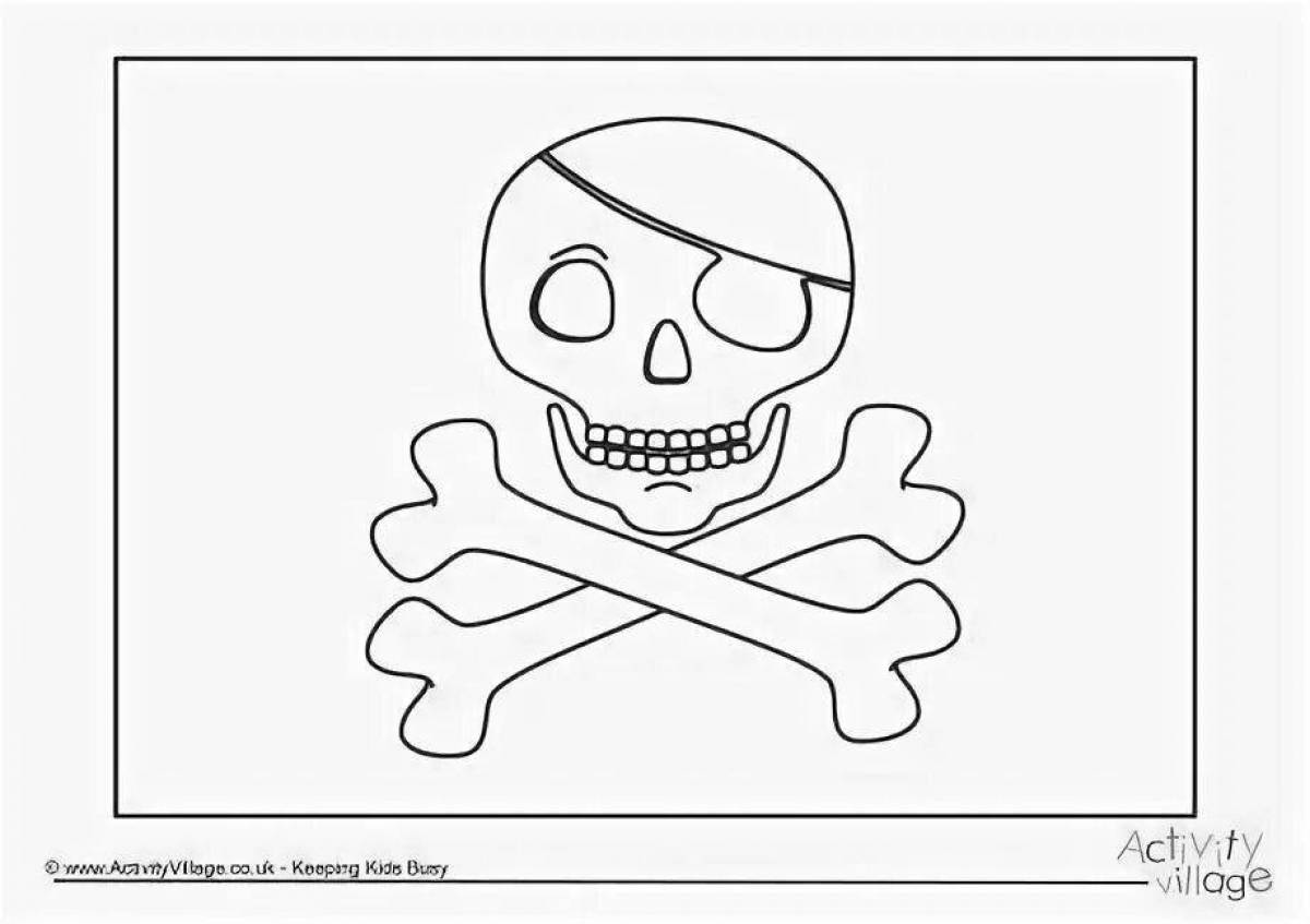 Пиратский флаг картинка для детей своими руками