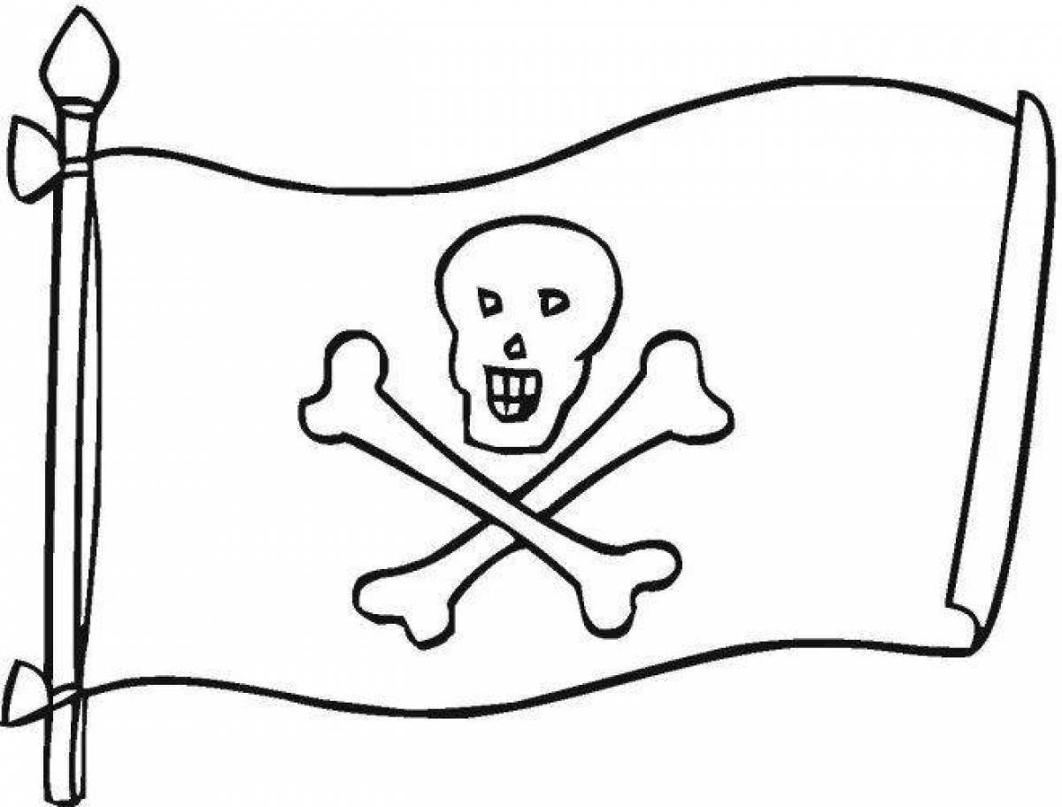 Пиратский флаг раскраска