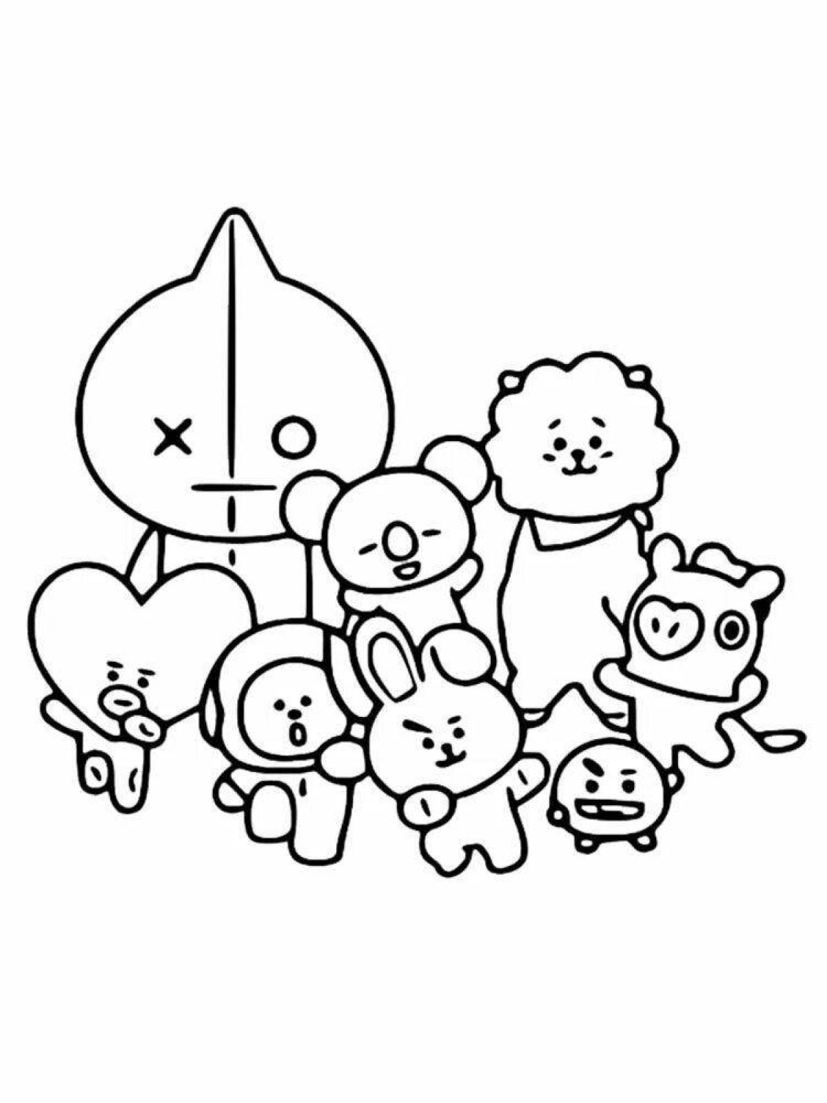 Игрушки для срисовки. BTS bt21 раскраска. Раскраски БТС И бт21. Вт21 БТС раскраска. Зверьки БТС бт21.