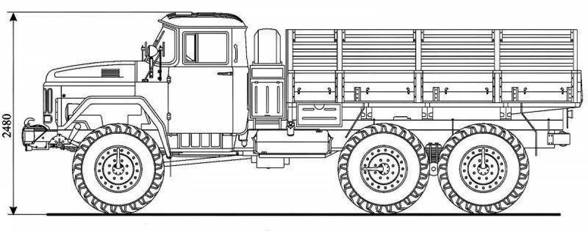 Газ 66 рисунок карандашом