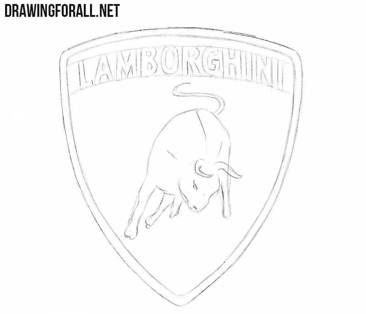 Нарисовать логотип Ламборгини рисовать