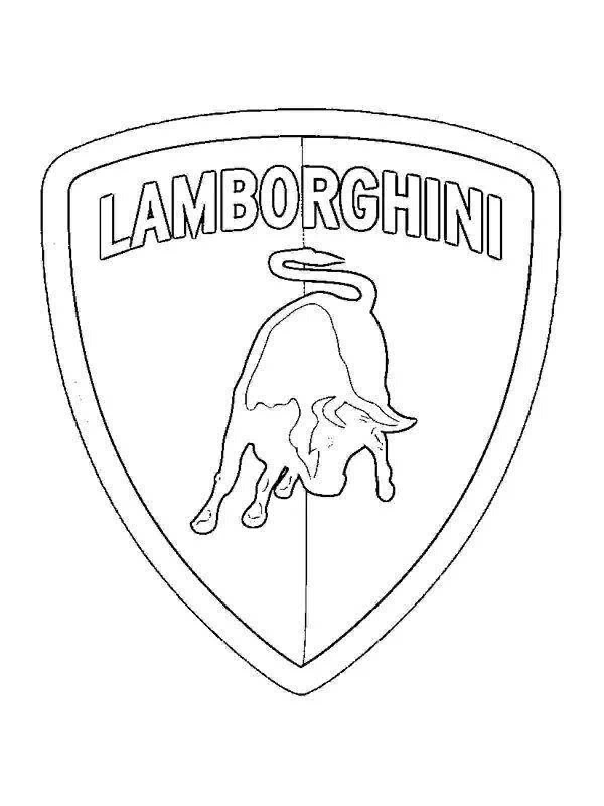 Логотип Ламборджини раскраска