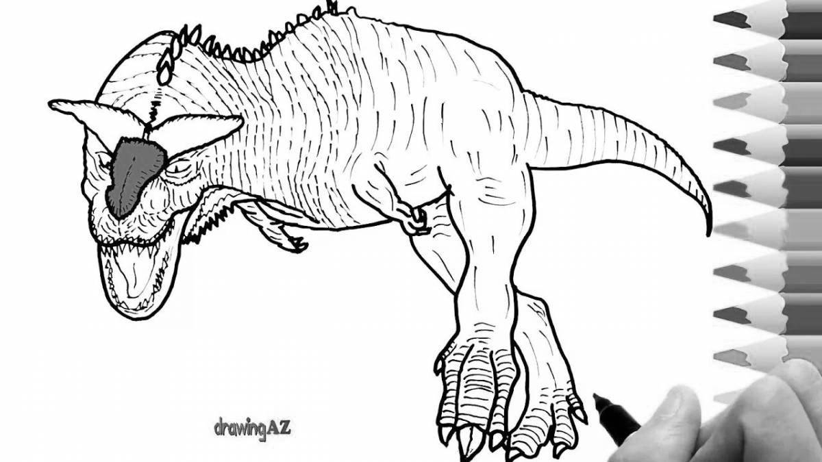 Glorious carnotaurus coloring page