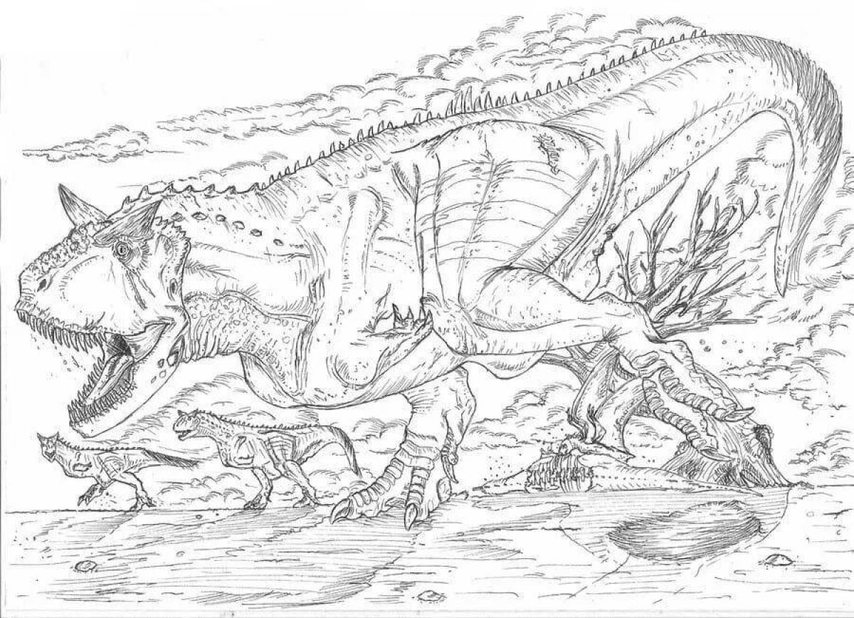 Large carnotaurus coloring page