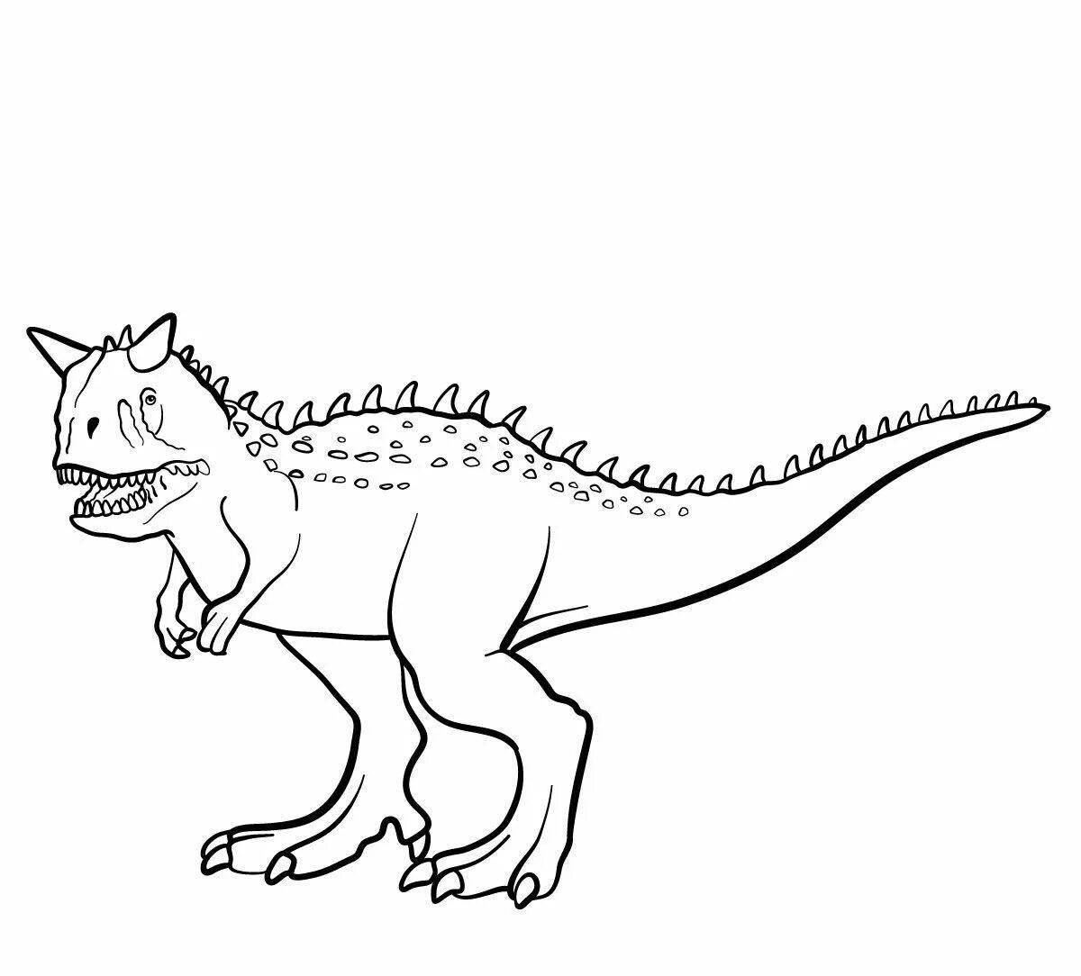 Coloring page playful carnotaurus