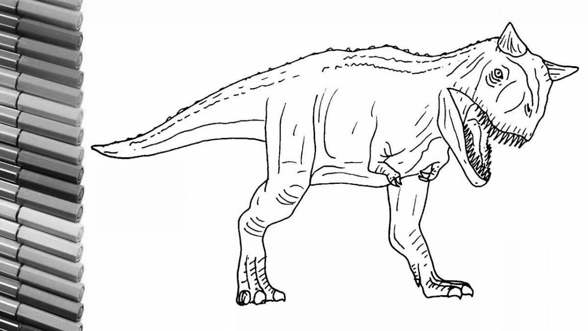 Living carnotaurus coloring page