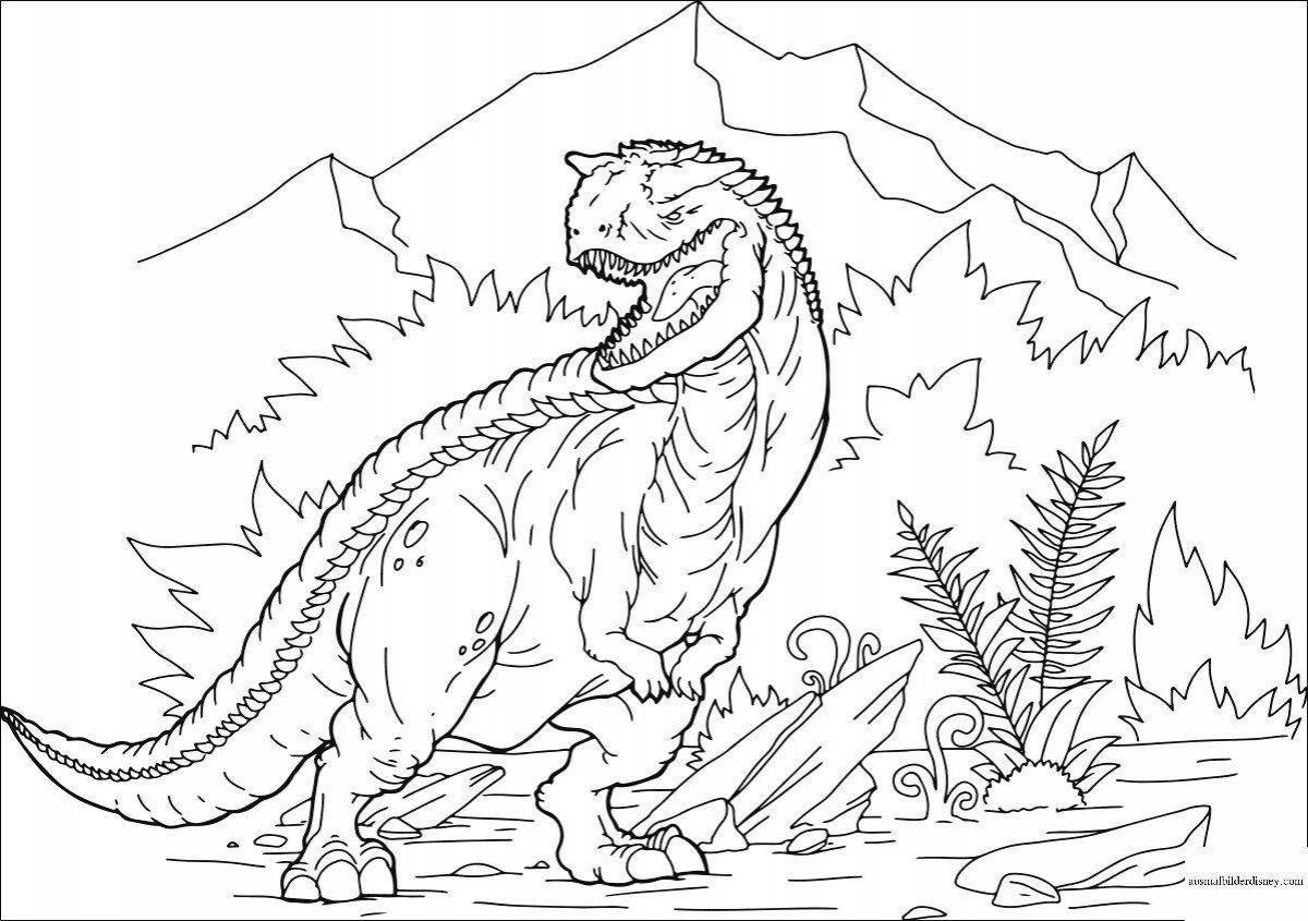 Fancy carnotaurus coloring page