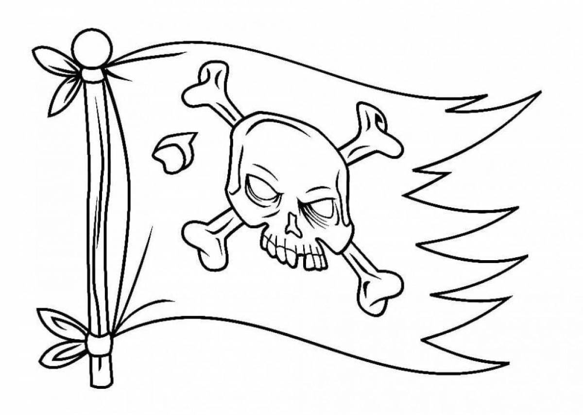 Coloring page jolly roger - majestic
