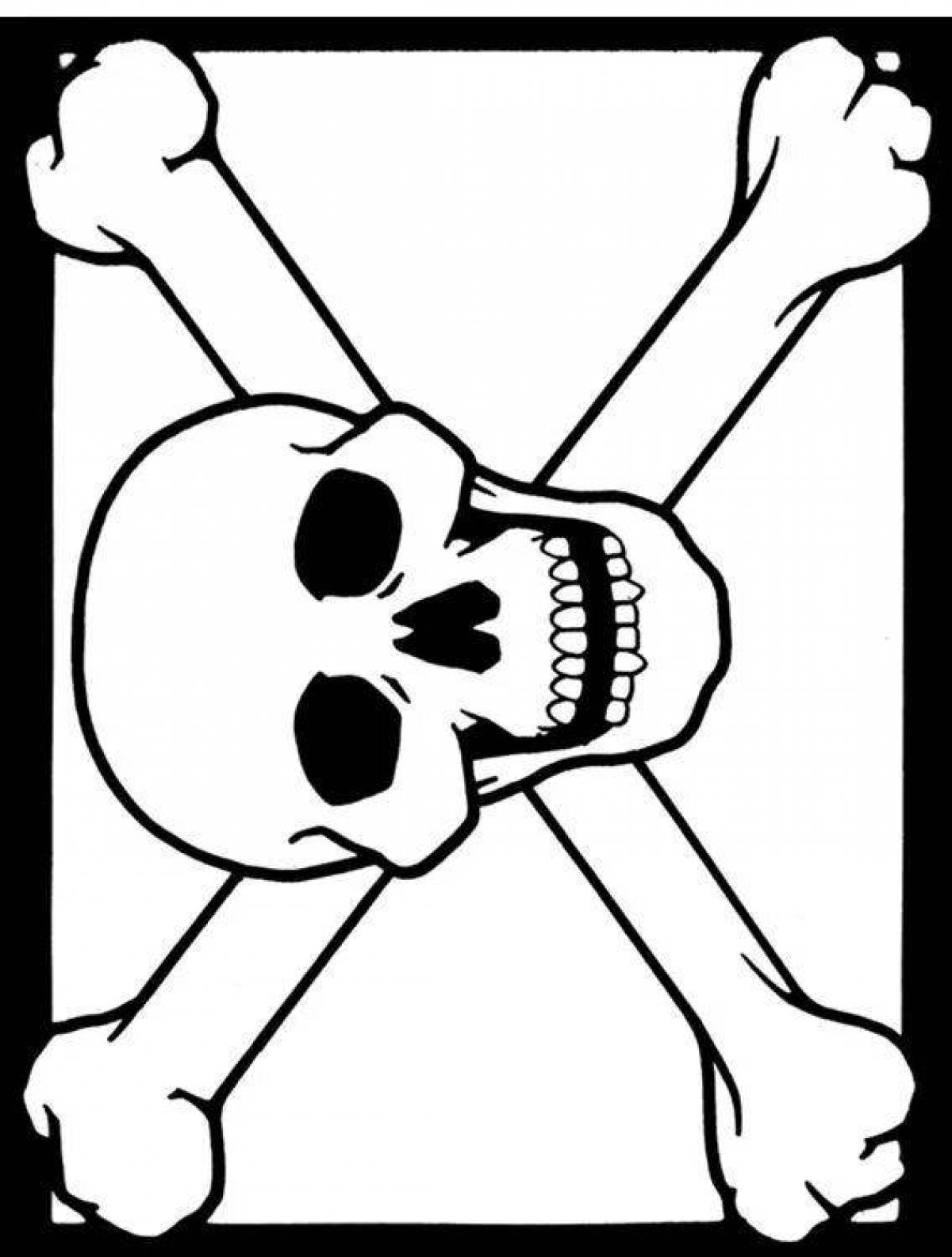 Jolly roger coloring page bold