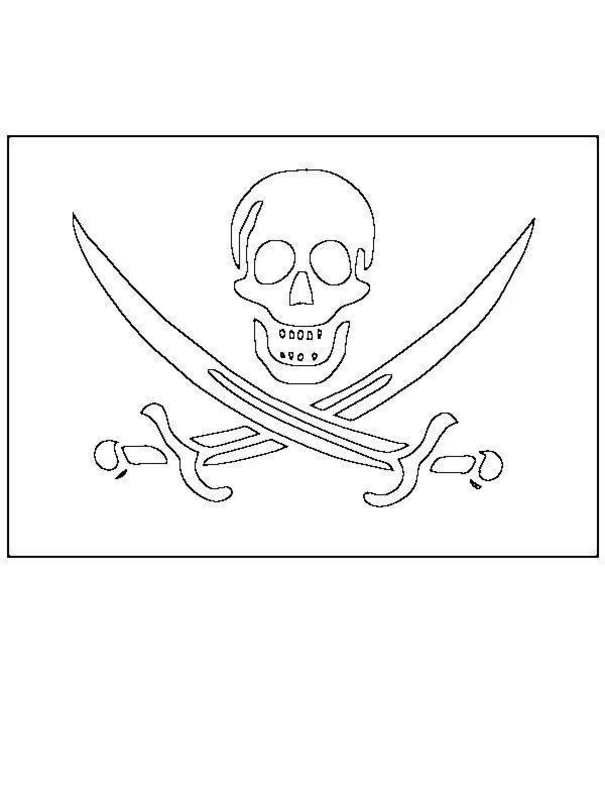Coloring page jolly roger is amazing