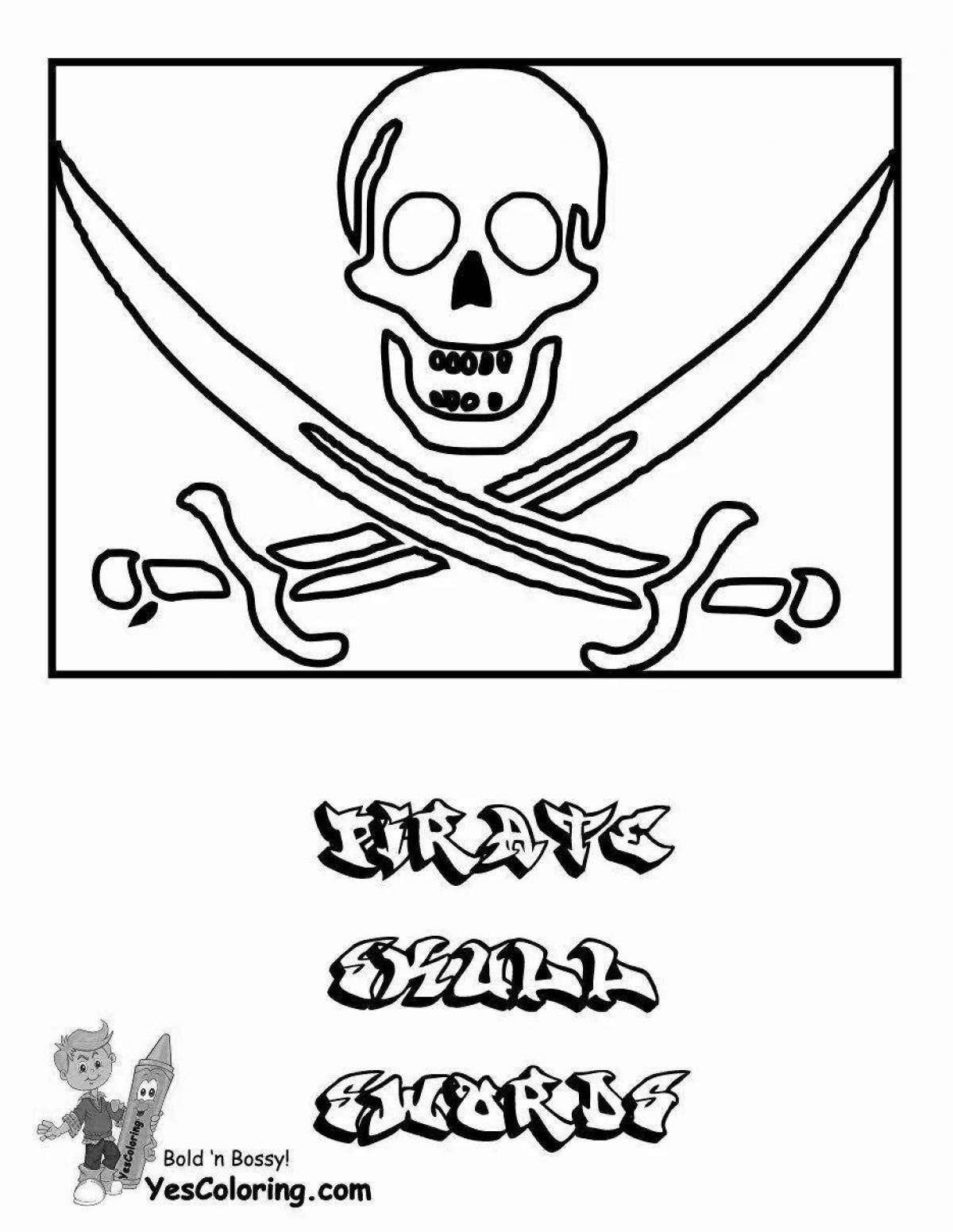 Coloring jolly roger - great