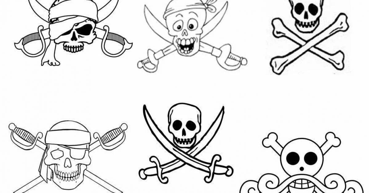 Jolly roger coloring - great