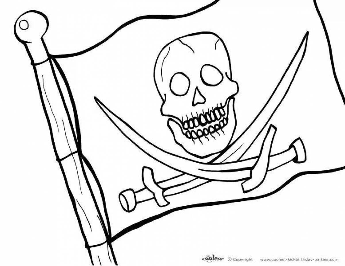 Coloring jolly roger - brilliant