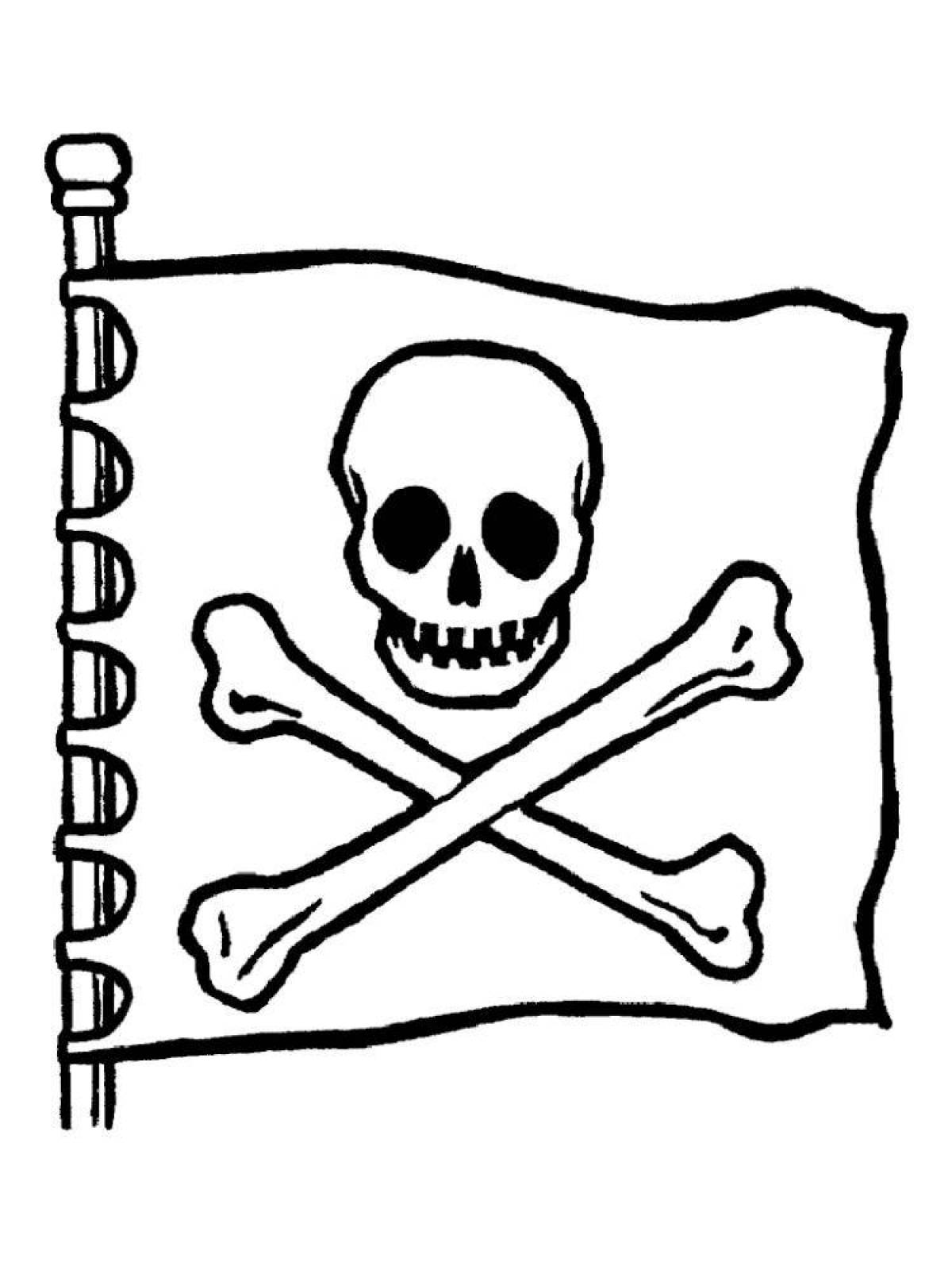 Coloring page jolly roger - dazzling