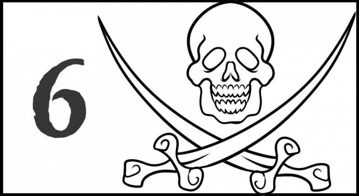 Coloring jolly roger - exquisite