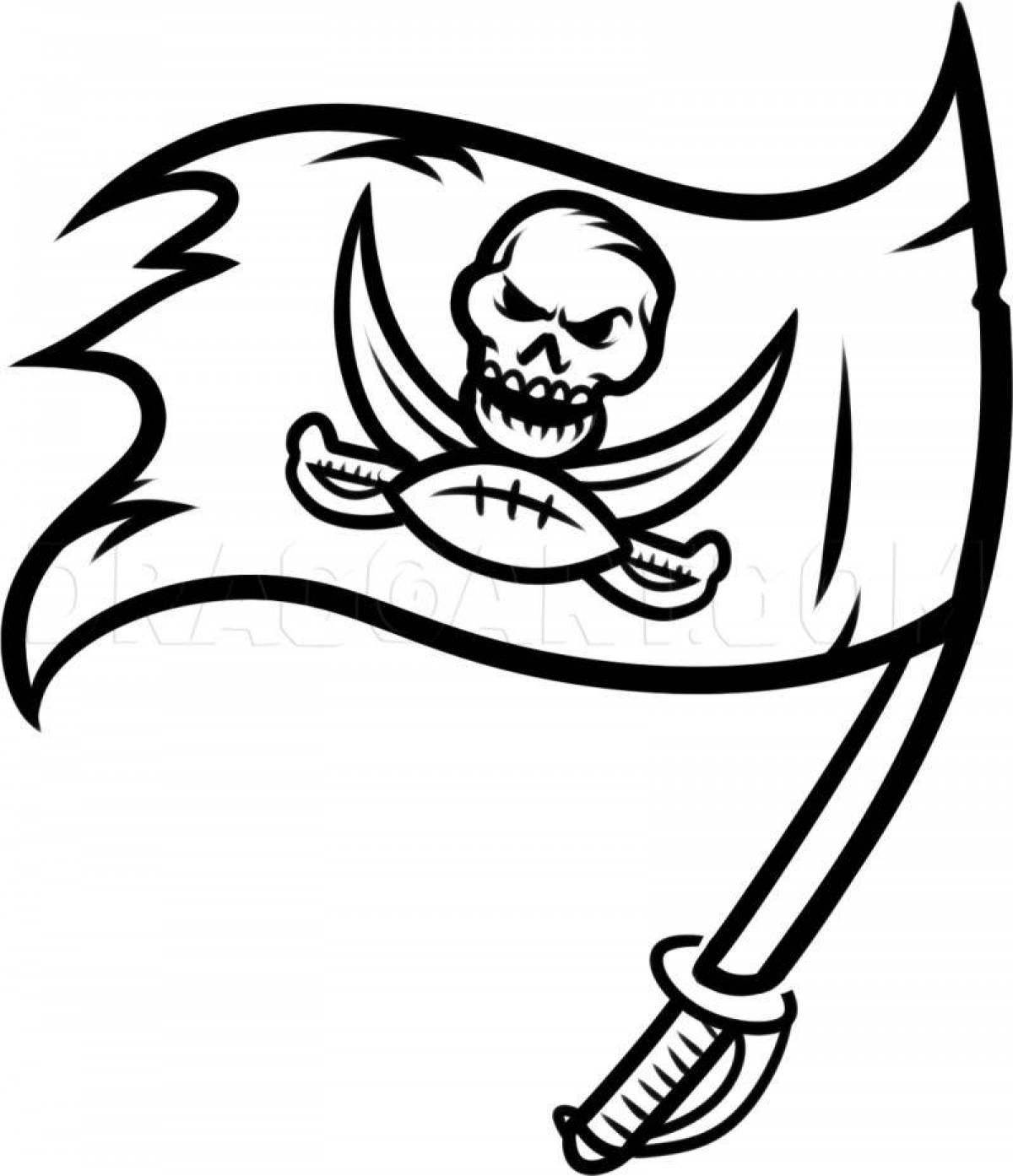 Coloring page jolly roger - grandiose