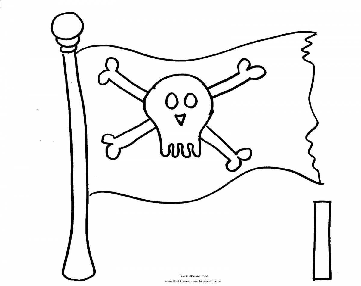 Coloring page jolly roger - wild