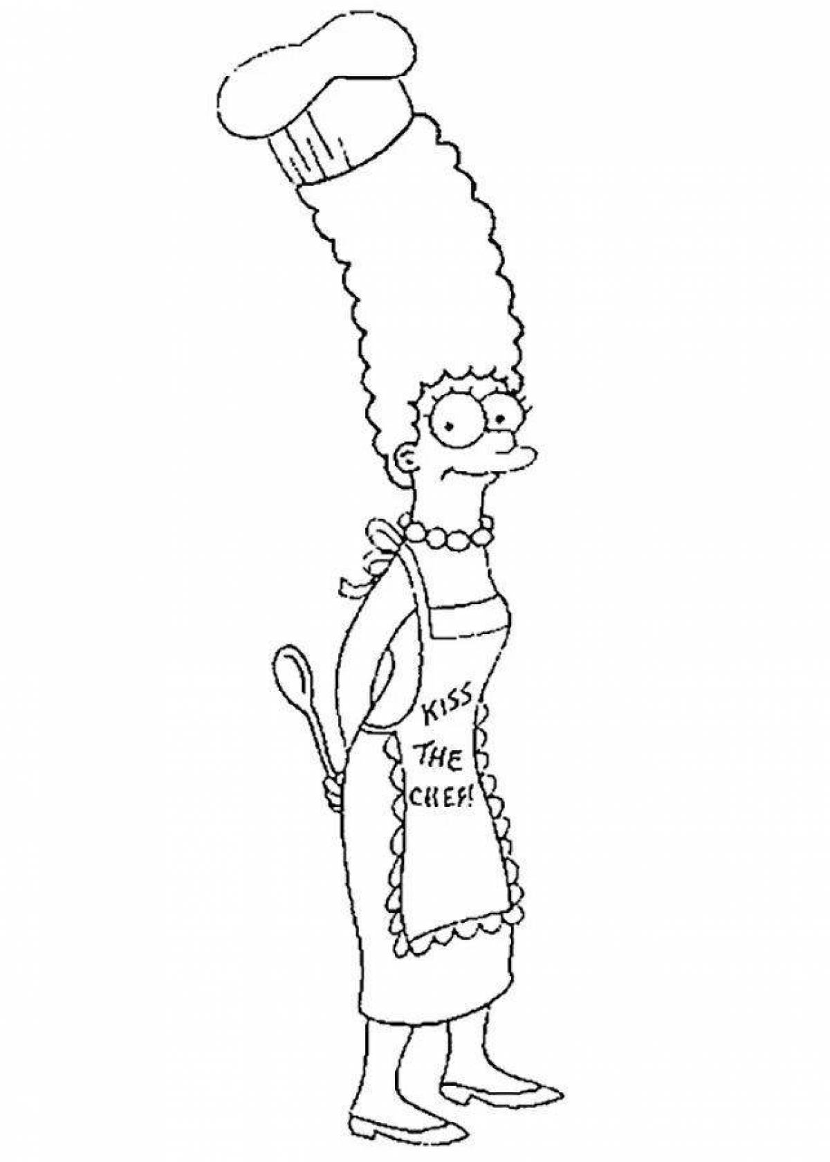 Marge simpson funny coloring book
