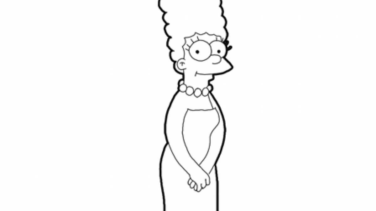 Coloring book brave marge simpson