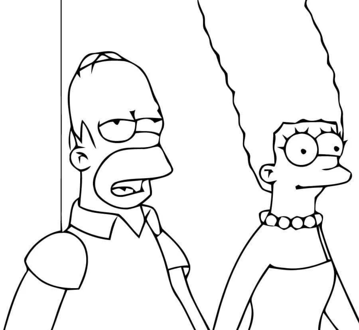 Marge simpson shining coloring book