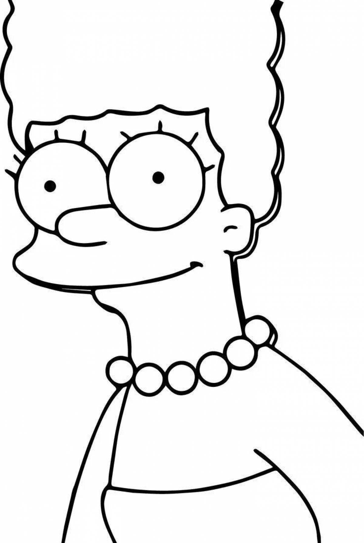 Marge simpson gorgeous coloring book
