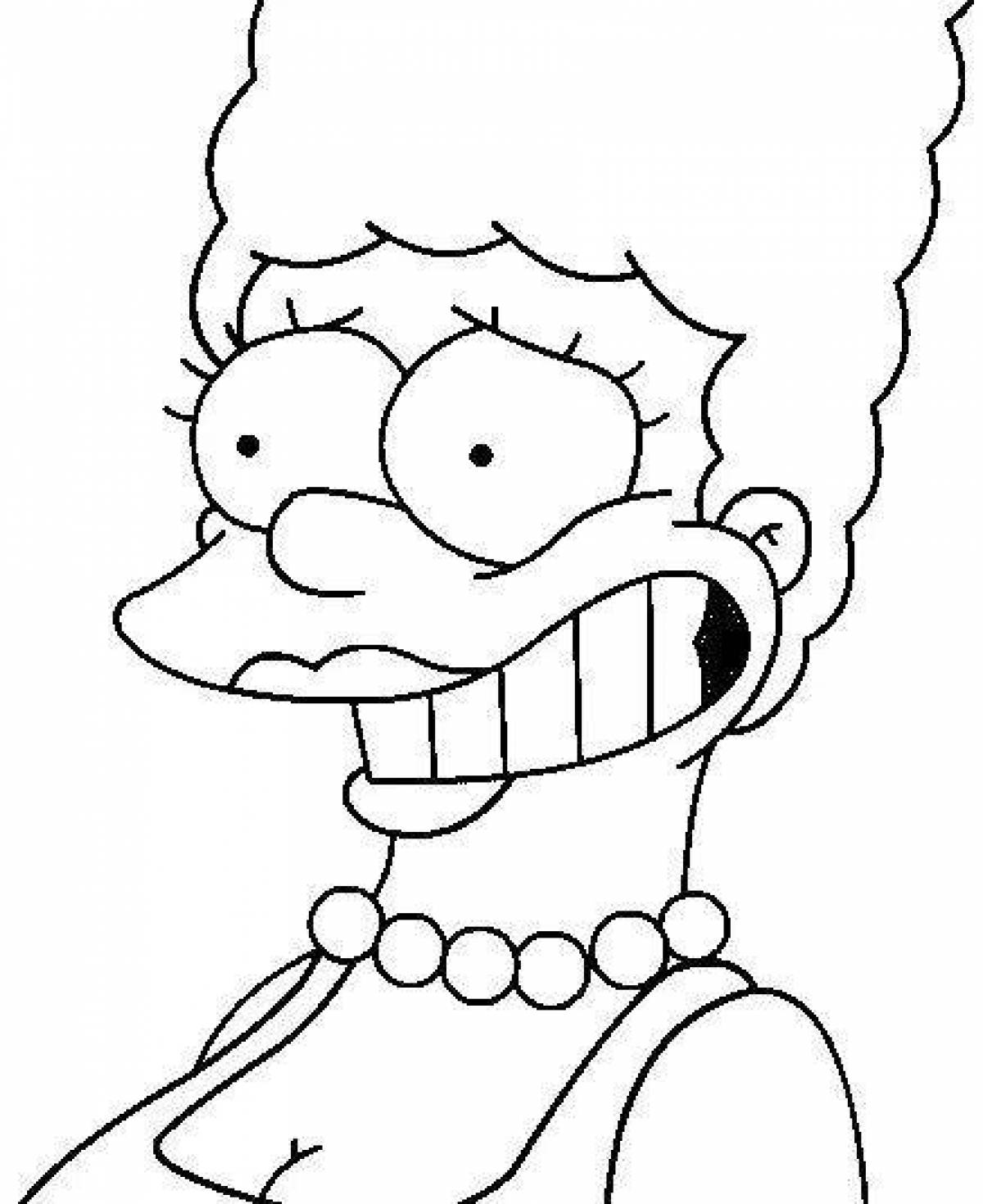 Cute marge simpson coloring book