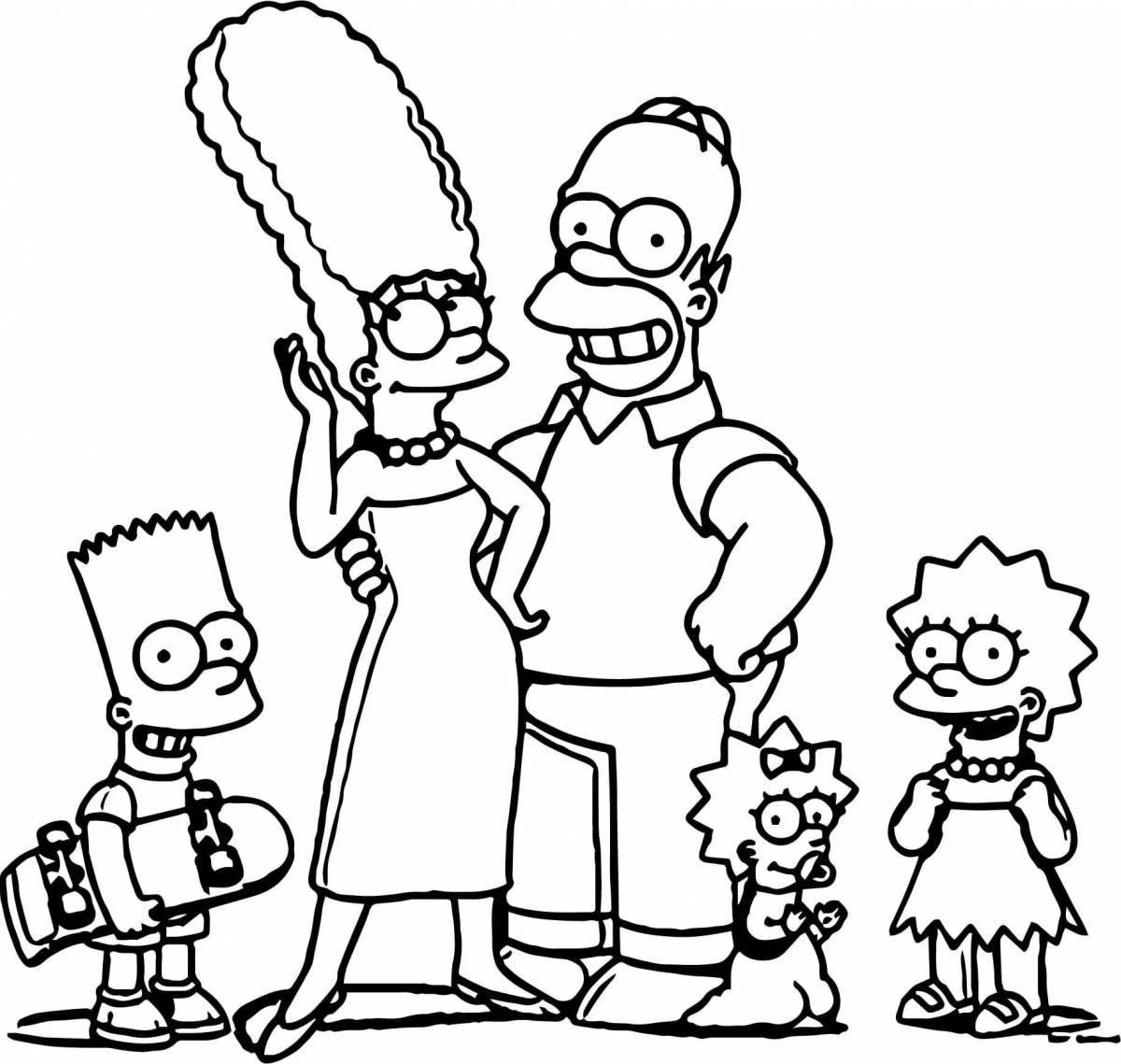 Colouring beautiful marge simpson