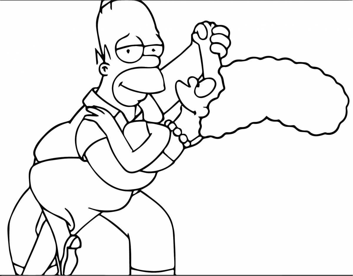 Marge simpson funny coloring book