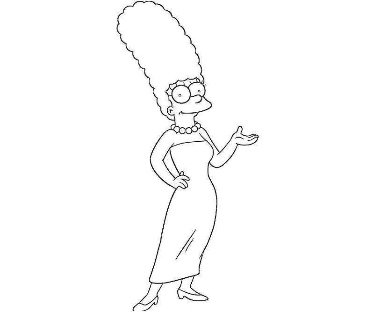 Marge simpson humorous coloring book