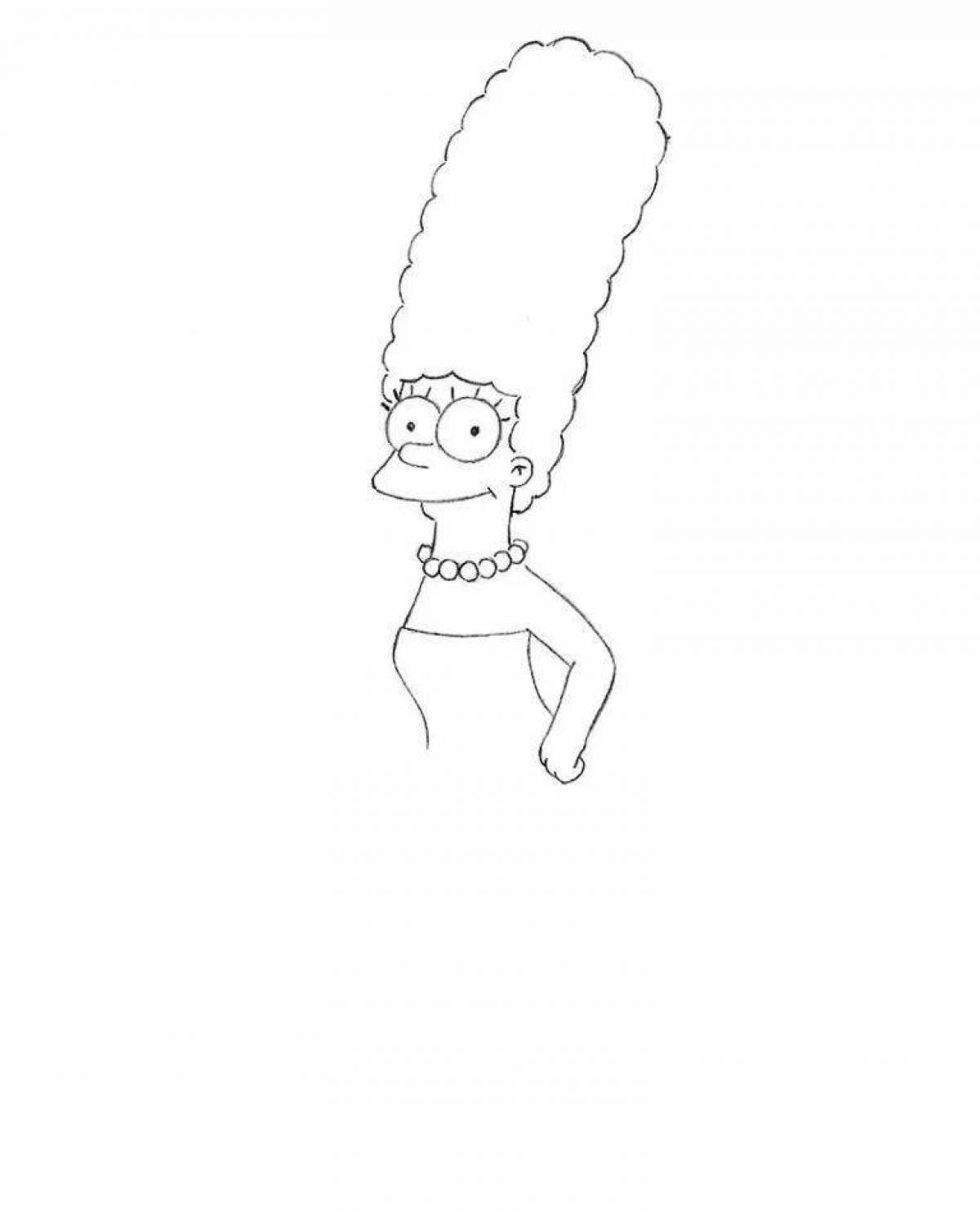 Marge simpson freaky coloring book