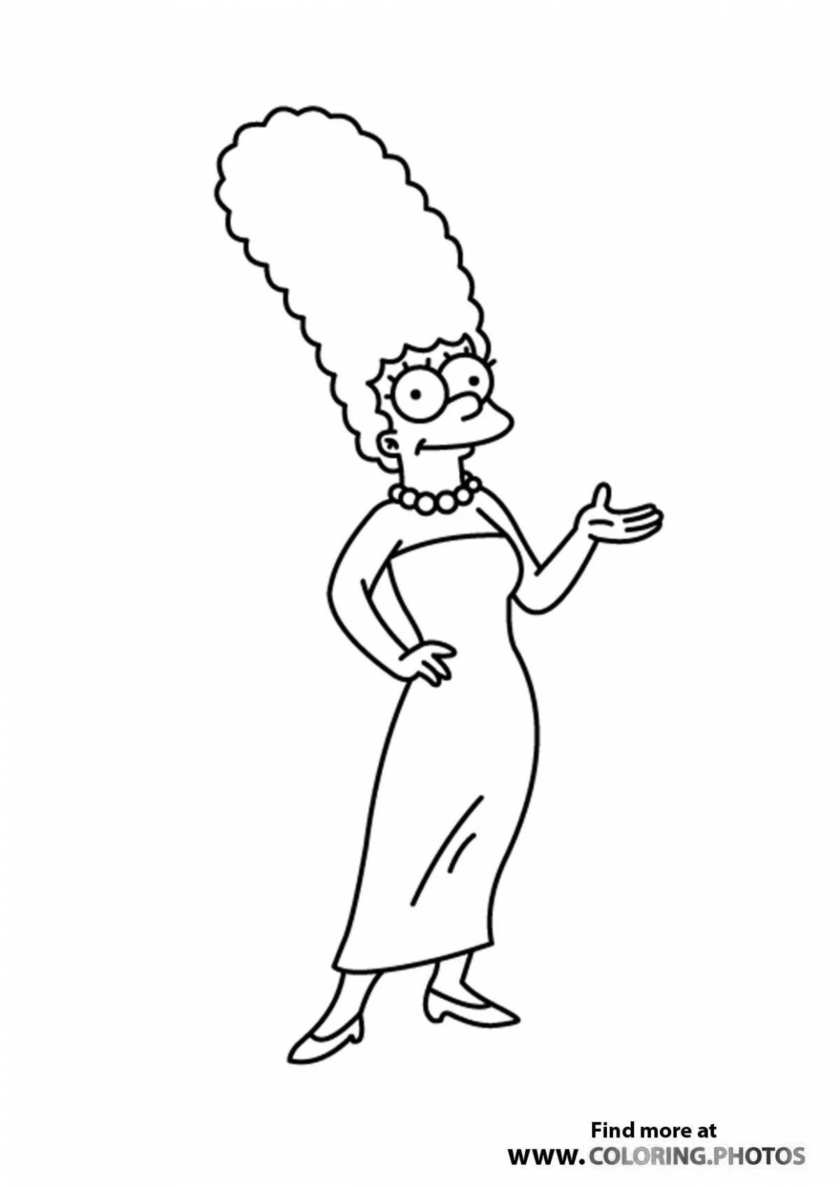 Coloring live marge simpson