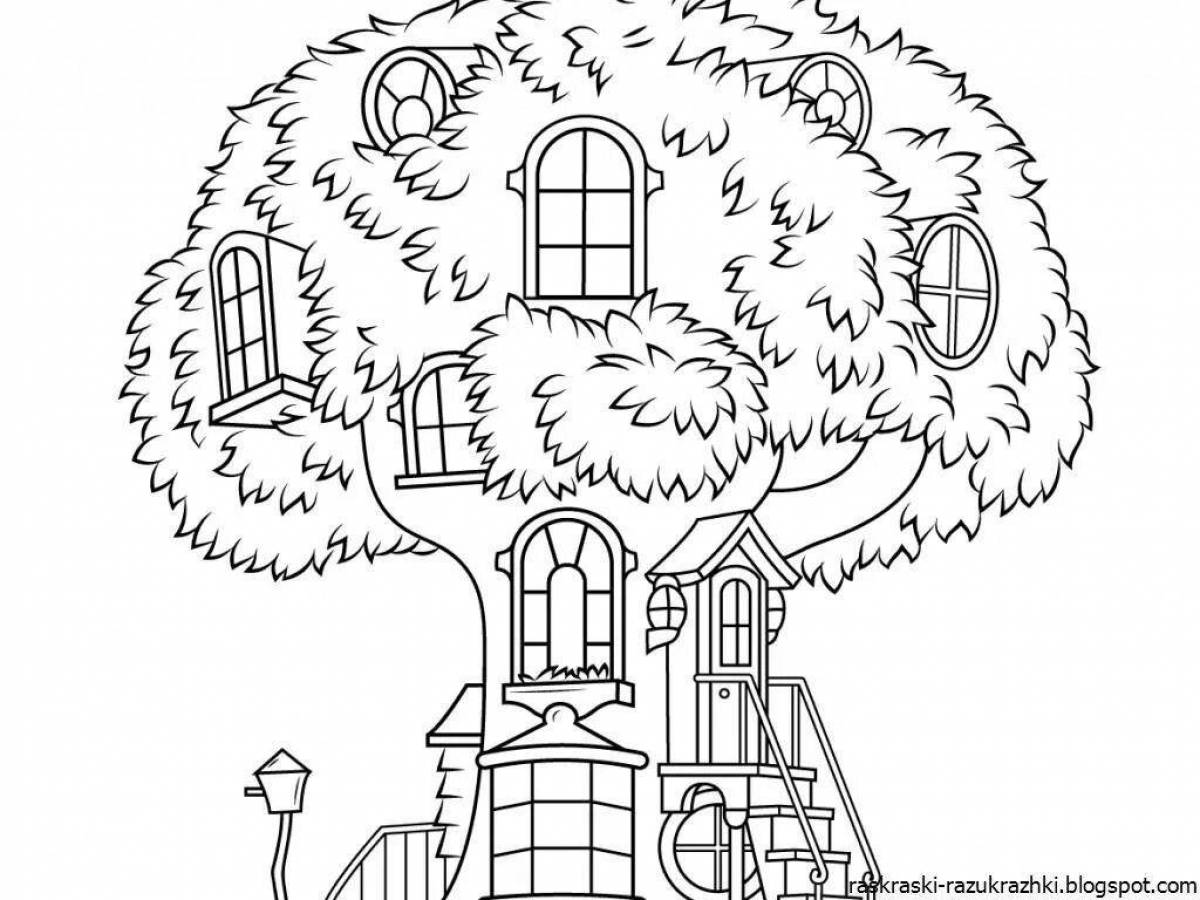Coloring page fabulously beautiful house