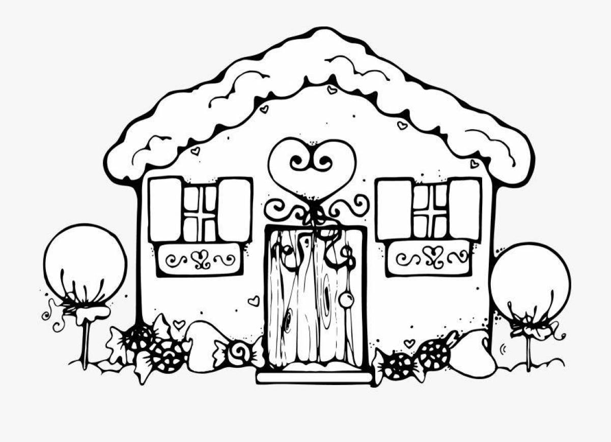 Coloring page wild beautiful house
