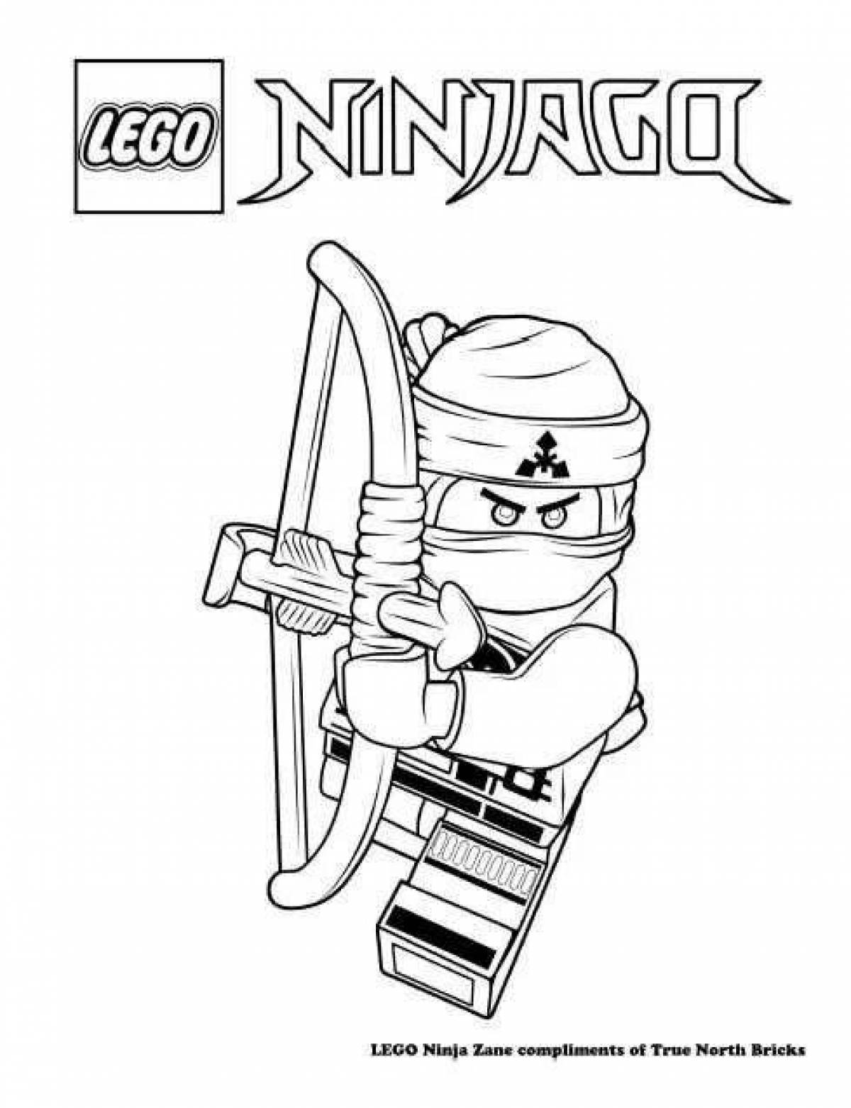 Zane Ninjago Vibrant Coloring Page