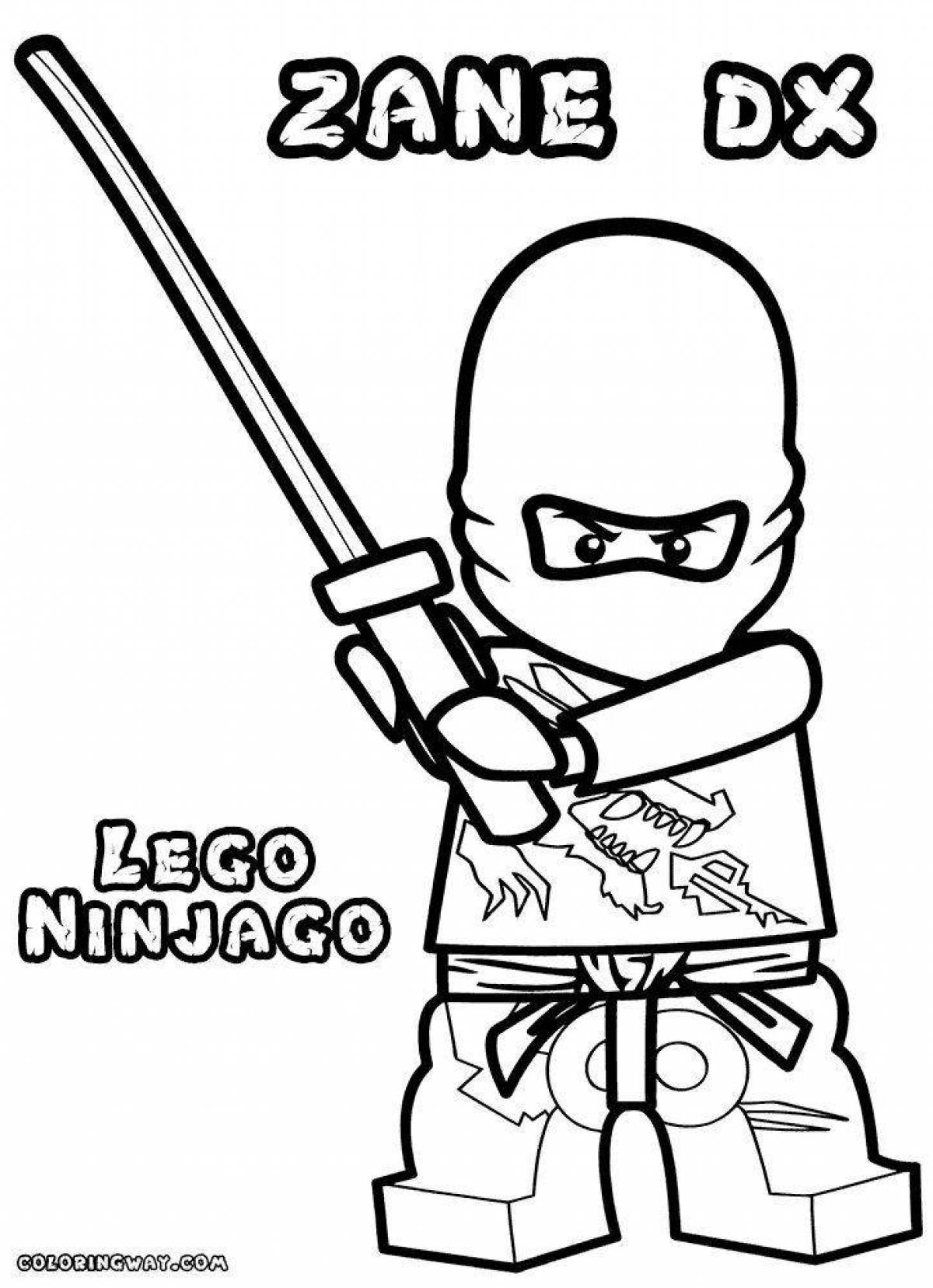 Coloring marvelous ninjago zain
