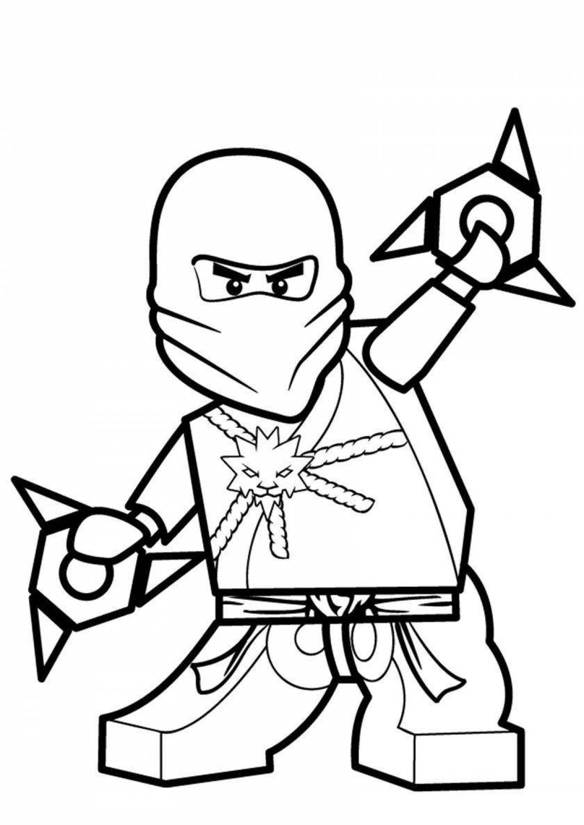 Amazing zayn ninjago coloring page
