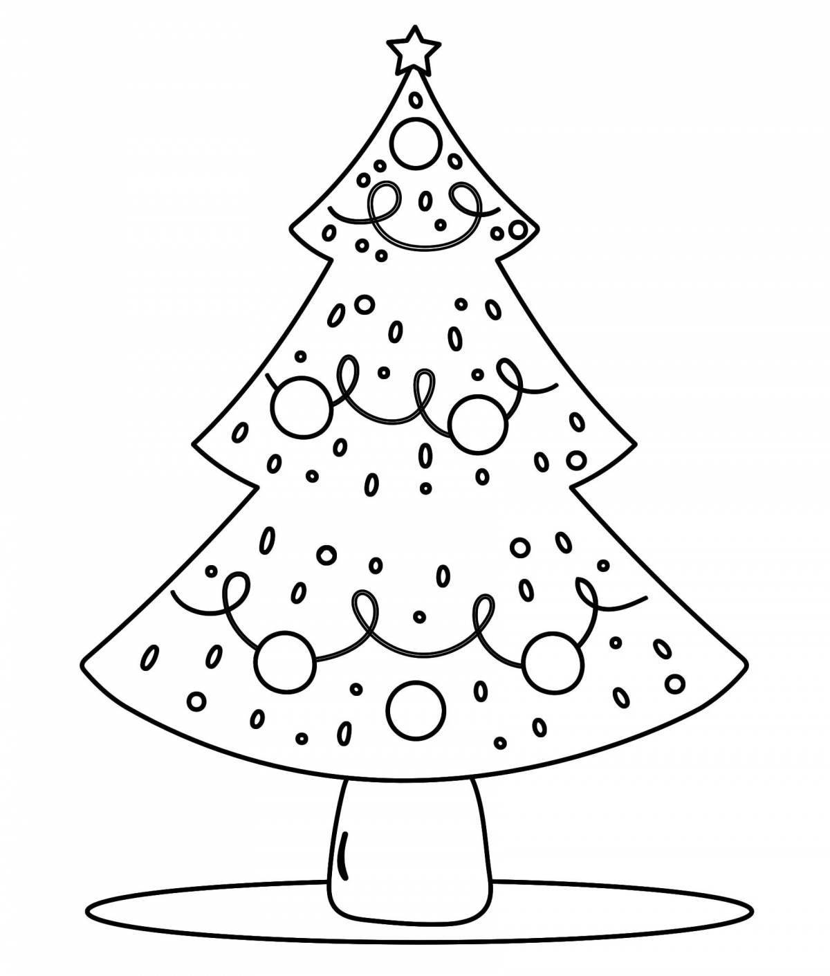 Раскраска Рождественская елка