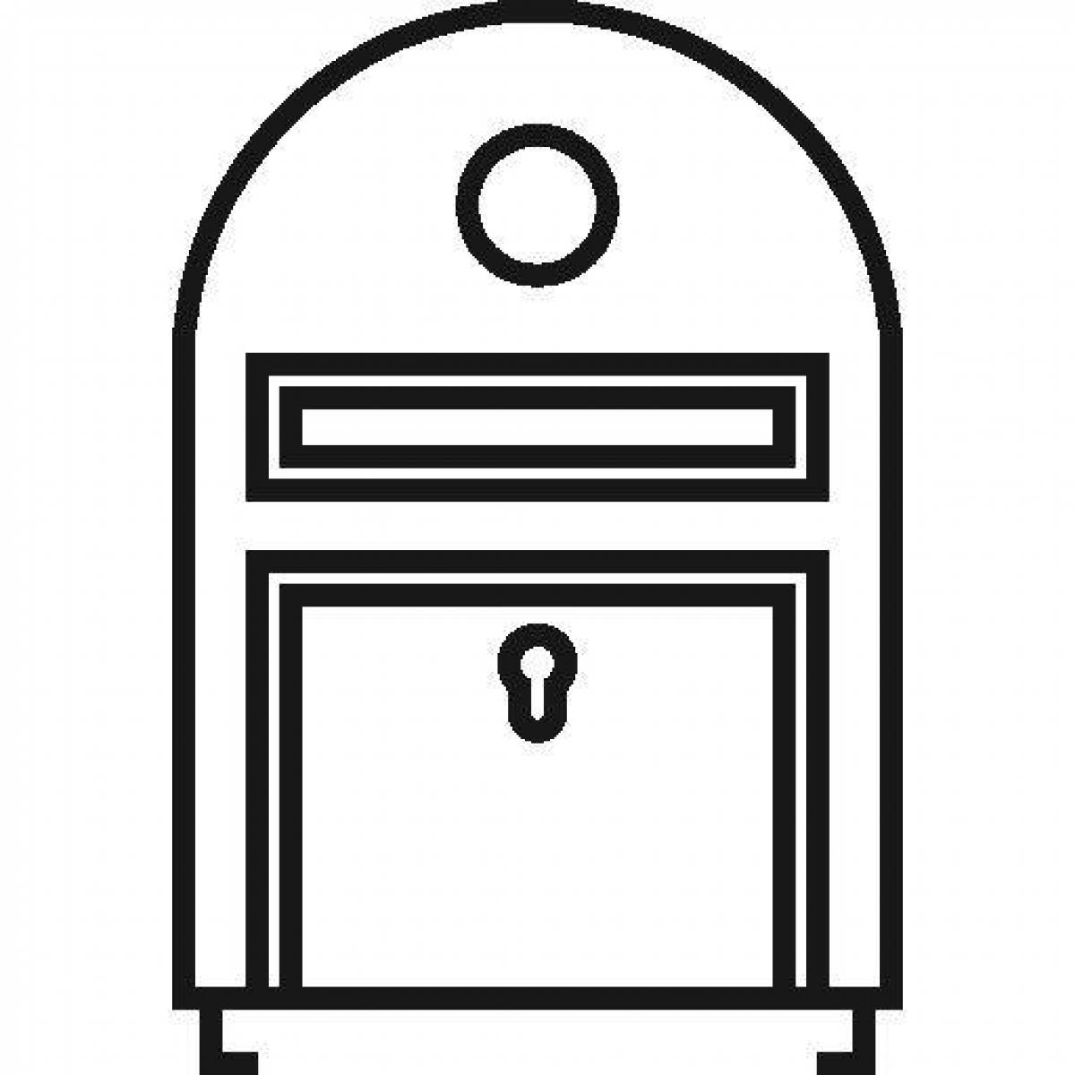 Sunny mailbox coloring page