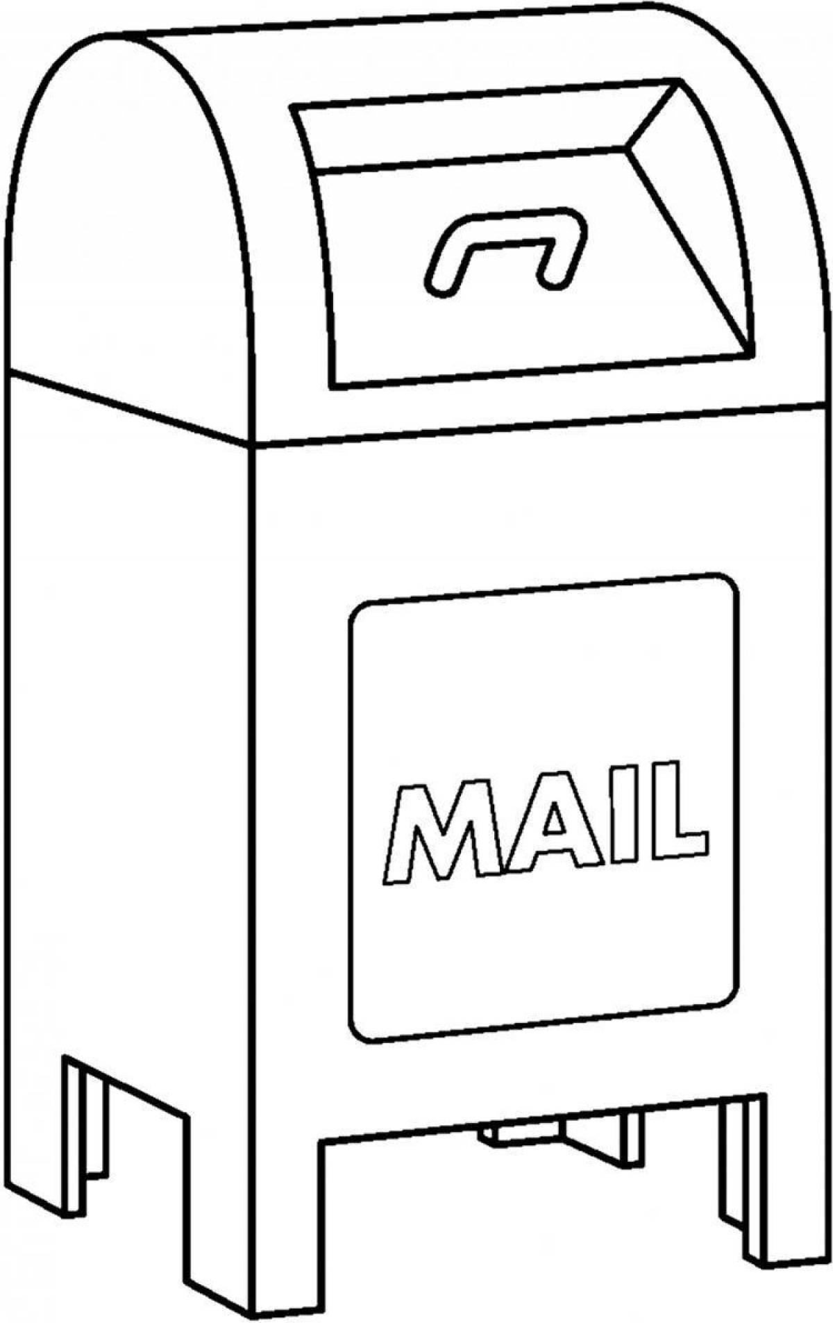 Sparkling mailbox coloring page