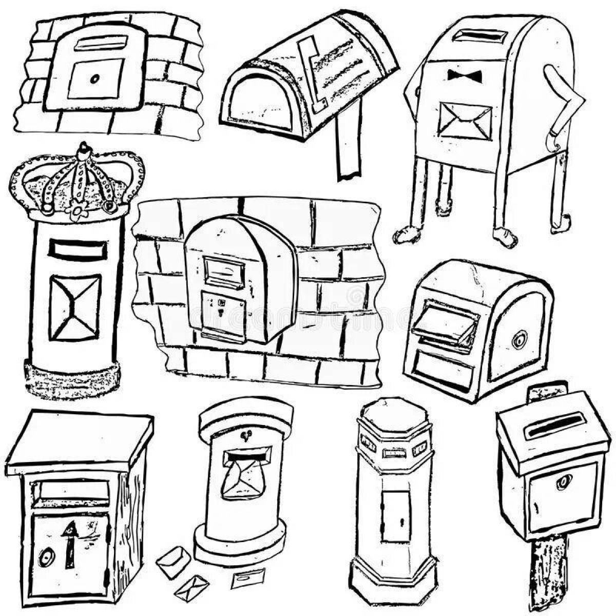 Live mailbox coloring page