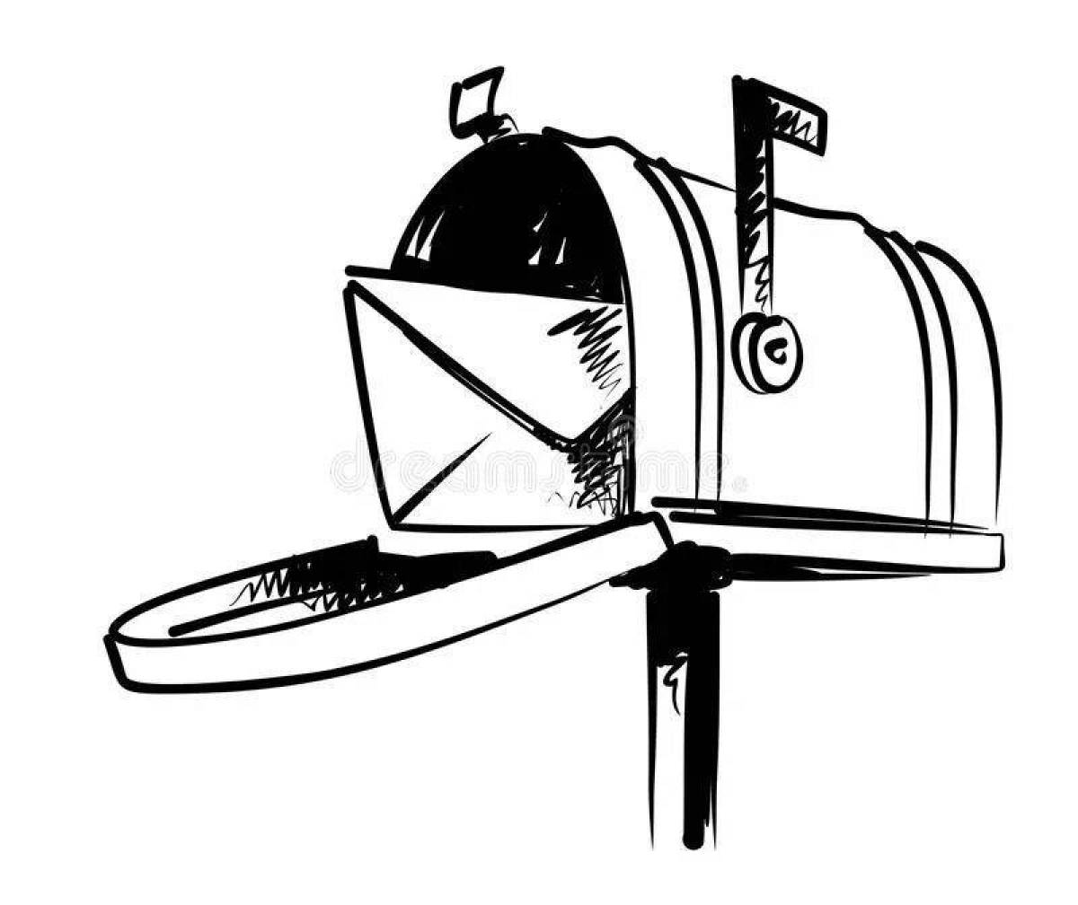Поразительная страница раскраски почтового ящика