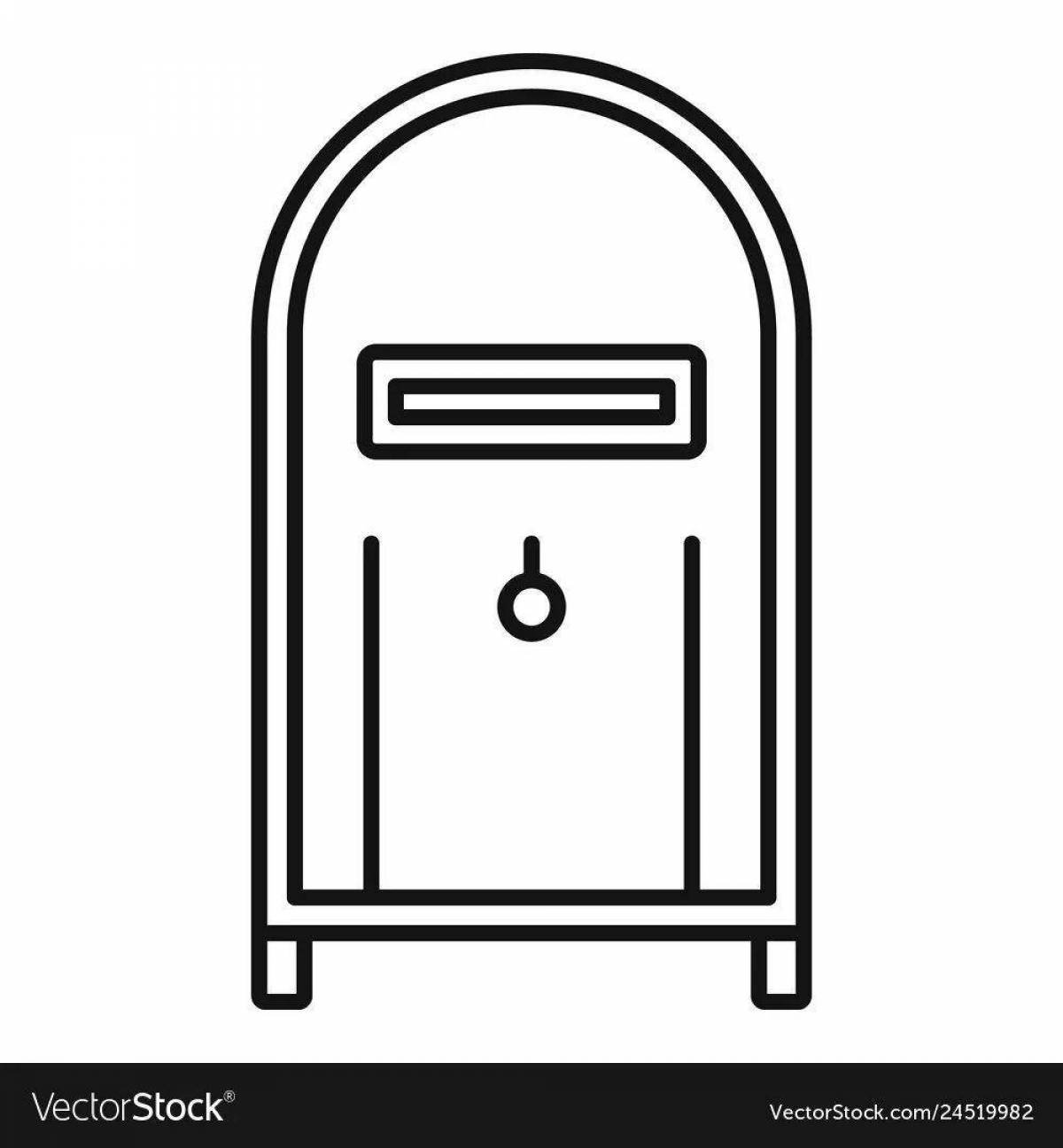 Majestic mailbox coloring page