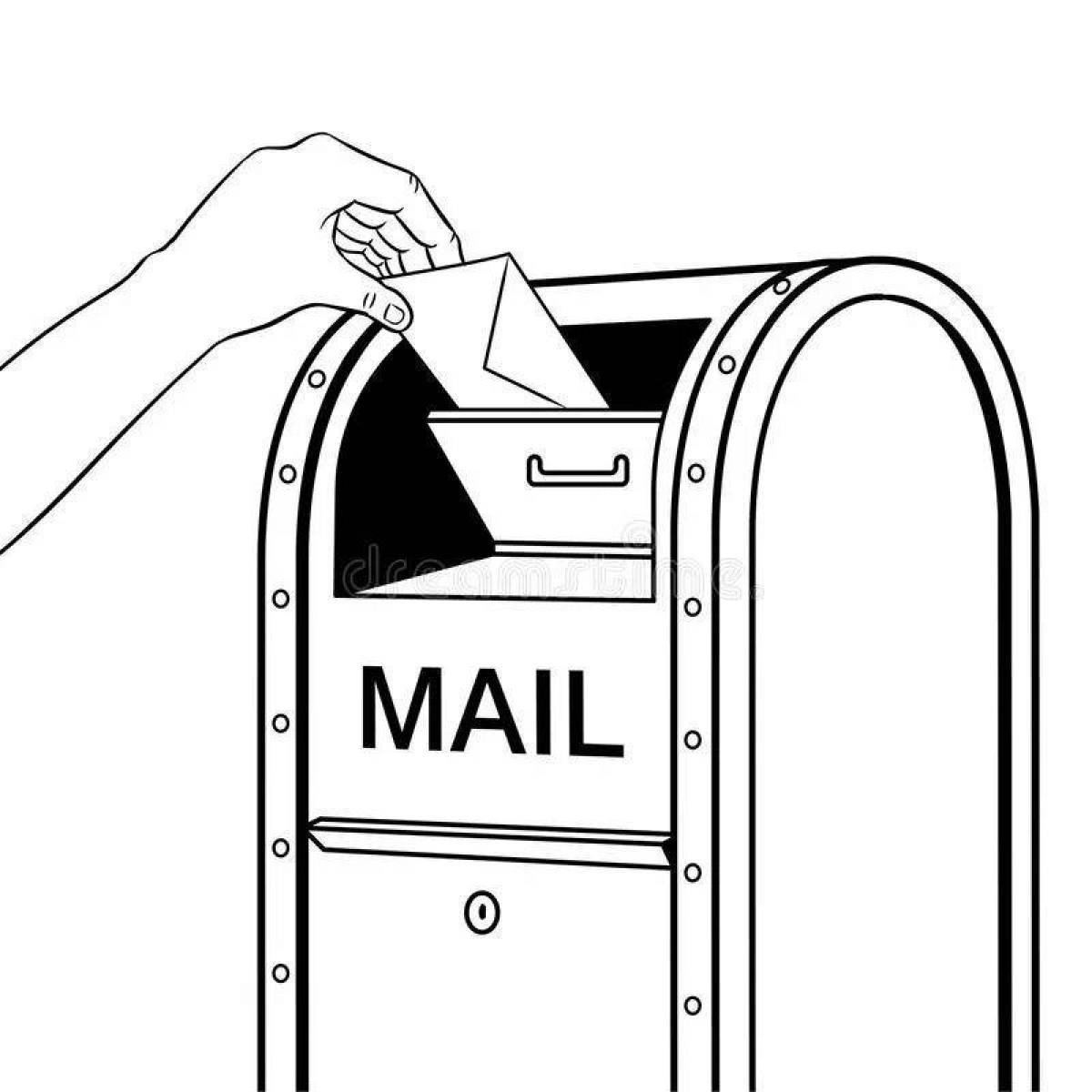 Gorgeous mailbox coloring page
