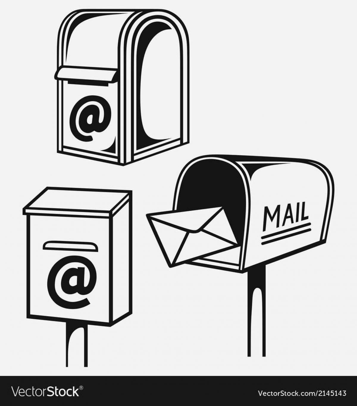 Fabulous mailbox coloring page