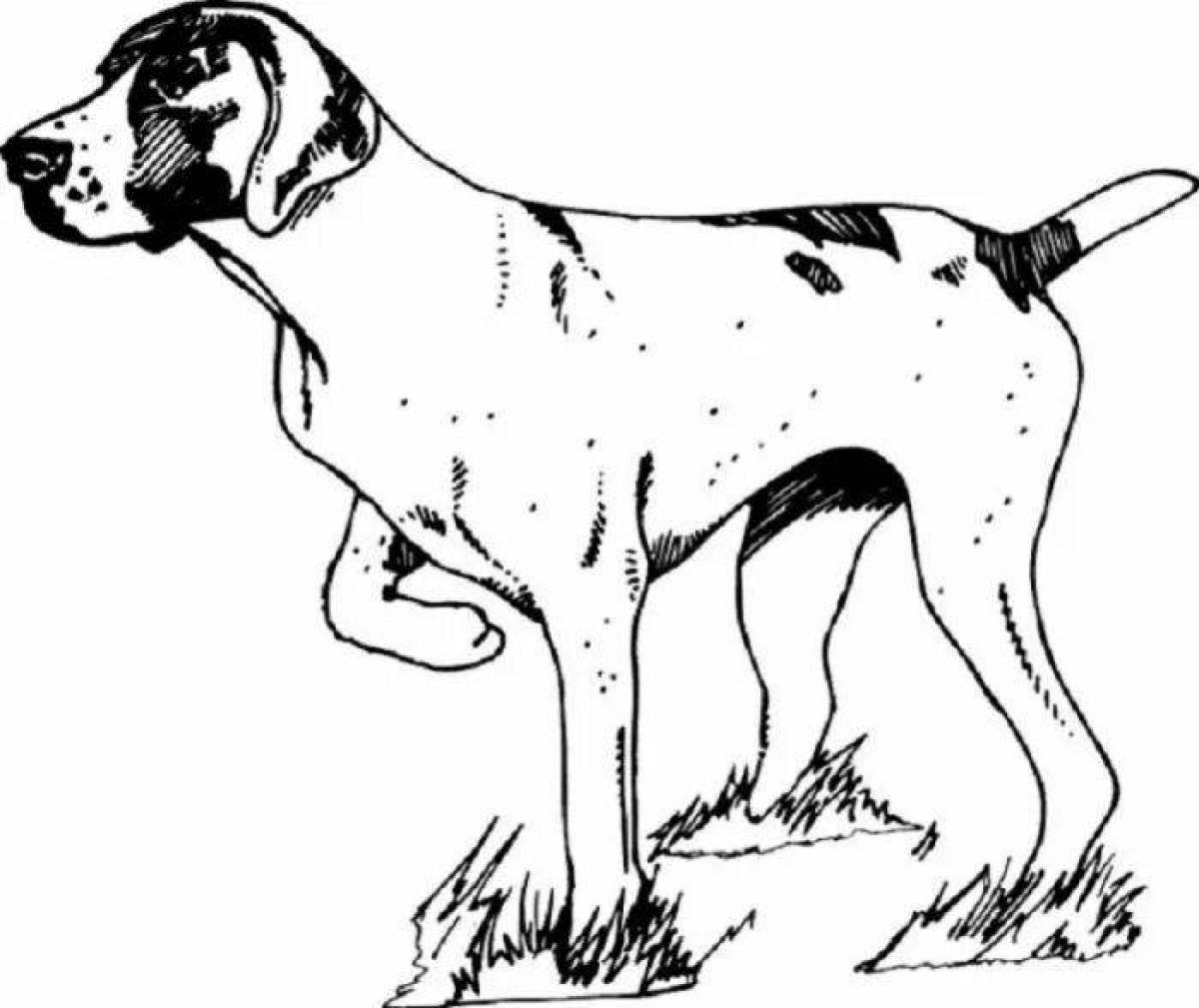 Ferocious hunting dog coloring page