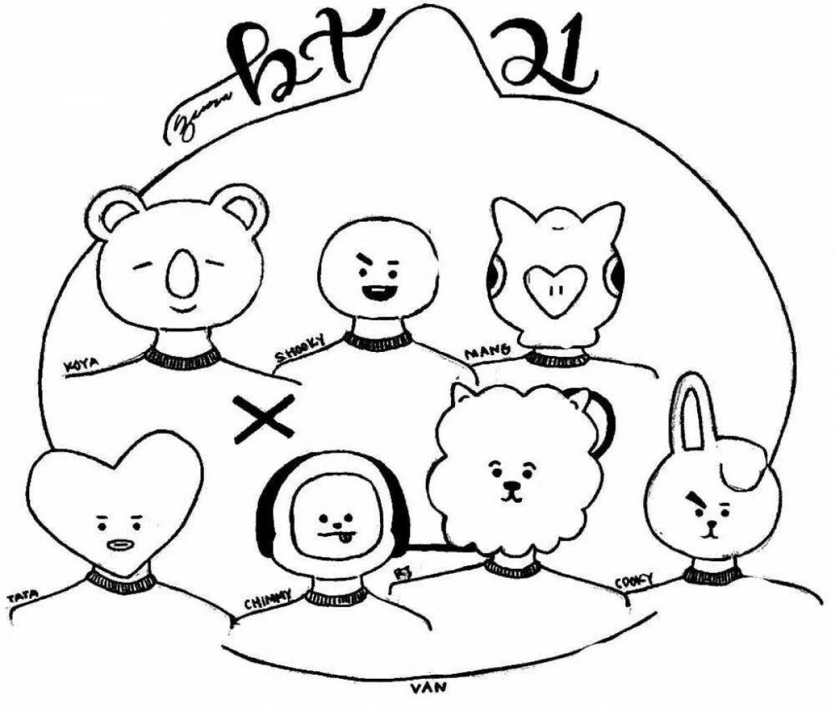 Bright coloring page bt 21