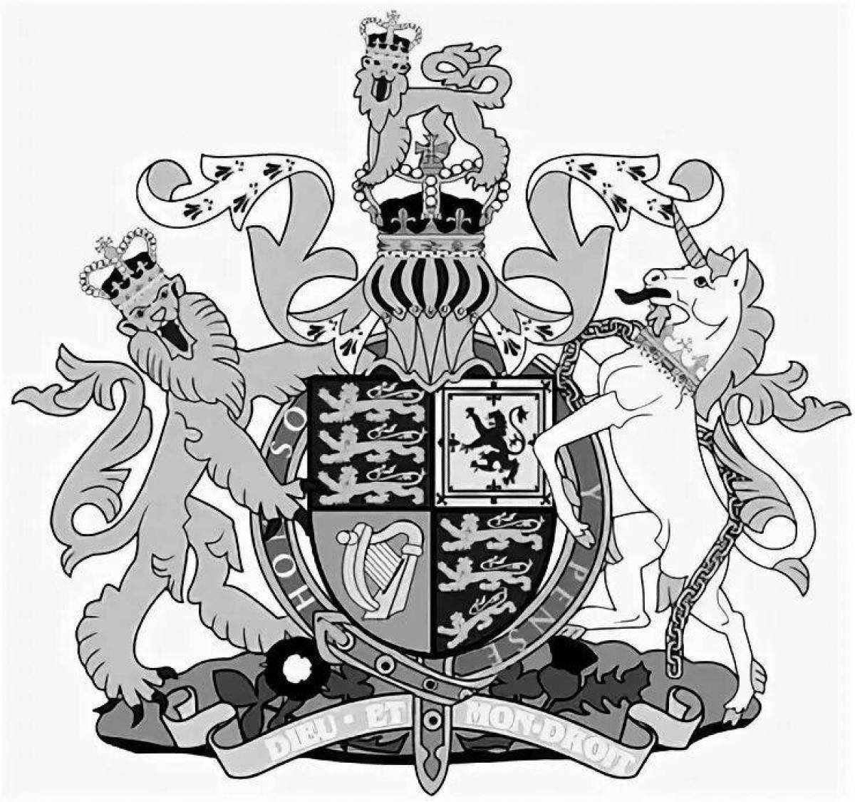 Элегантный герб великобритании