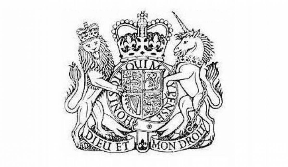 Impressive coat of arms of great britain